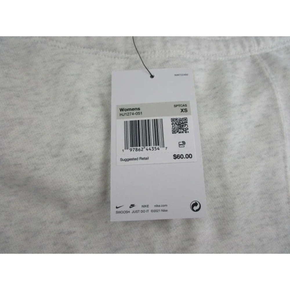 Nike Mid Rise Terry Mini Skort Light Gray Tennis Women's XS HJ1274-051